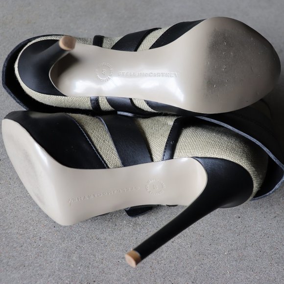 Stella McCartney Gray Ladsun Canvas Ankle Boots 7 - Picture 5 of 8